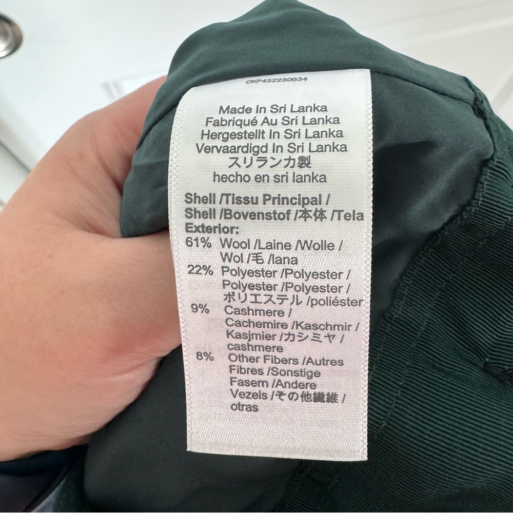 Madewell Assembly A-Line Skirt Size 4 Wool Blend Dark Green Lined Fall Winter - Picture 15 of 16